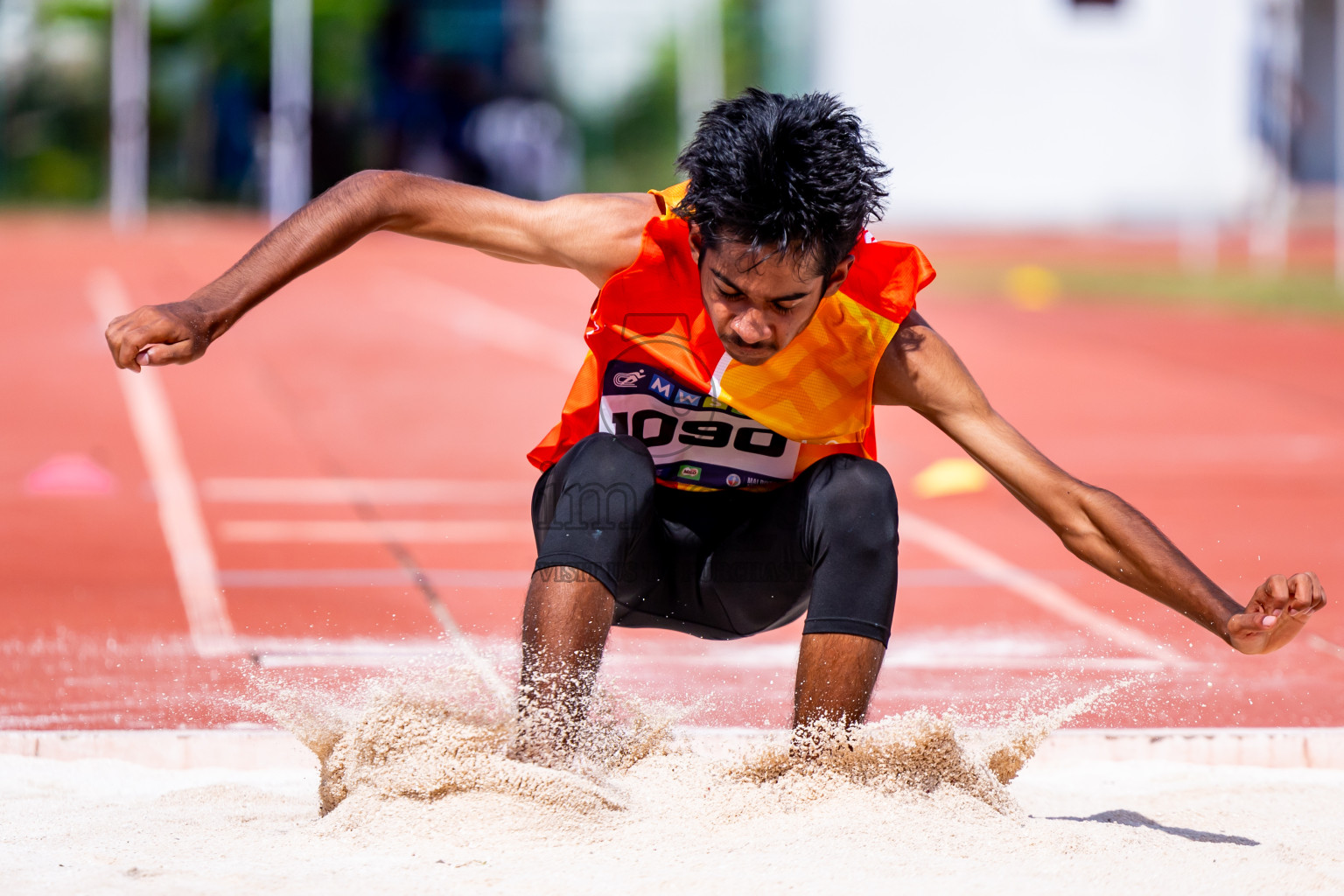 Day 3 of MWSC Interschool Athletics Championships 2024 held in Hulhumale Running Track, Hulhumale, Maldives on Monday, 11th November 2024. Photos by:  Nausham Waheed / Images.mv