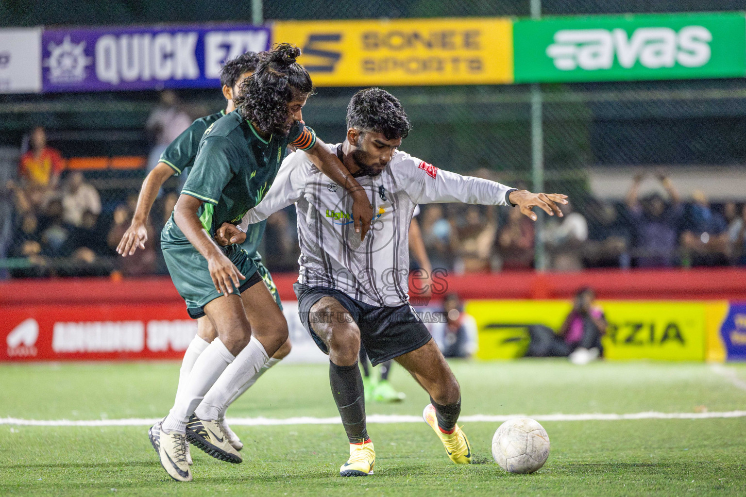 N Miladhoo vs Sh Milandhoo in zone round on Day 29 of Golden Futsal Challenge 2025 was held on Sunday , 2nd February 2025, in Hulhumale', Maldives. Photos: Shuu Abdul Sattar / images.mv