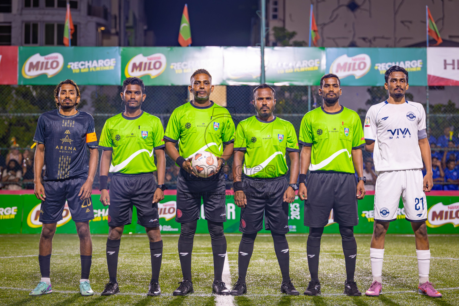 ARENA HOTELS vs CLUB RCC in Semi Finals of Milo Sector League 2025 was held in Rehendhi Futsal Ground, Hulhumale', Maldives on Saturday, 15th November 2025. Photos: Aeef Adam / images.mv