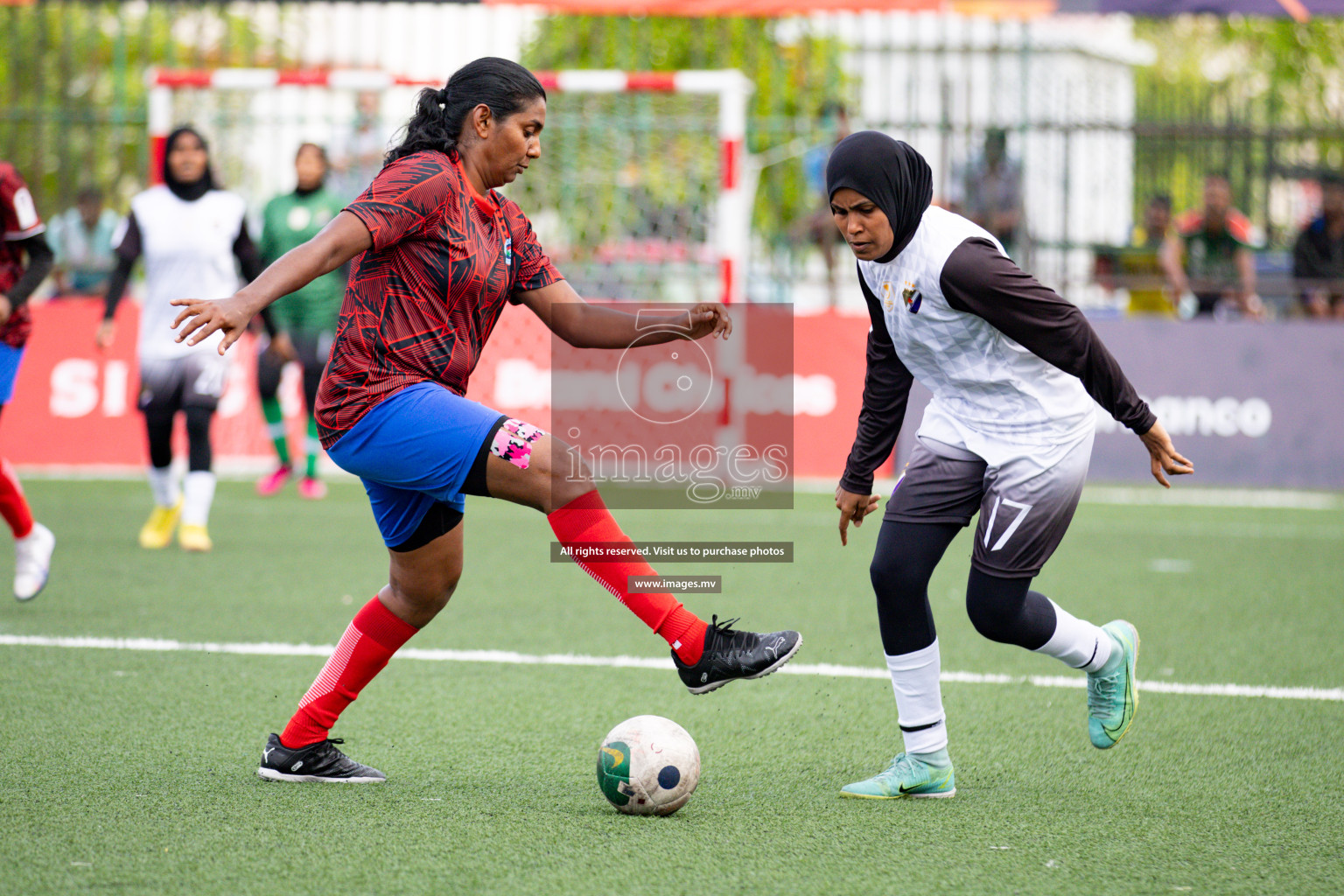 Fenaka vs Police in Eighteen Thirty 2023 held in Hulhumale, Maldives, on Sunday, 03 August 2023. 
Photos: Hassan Simah / images.mv