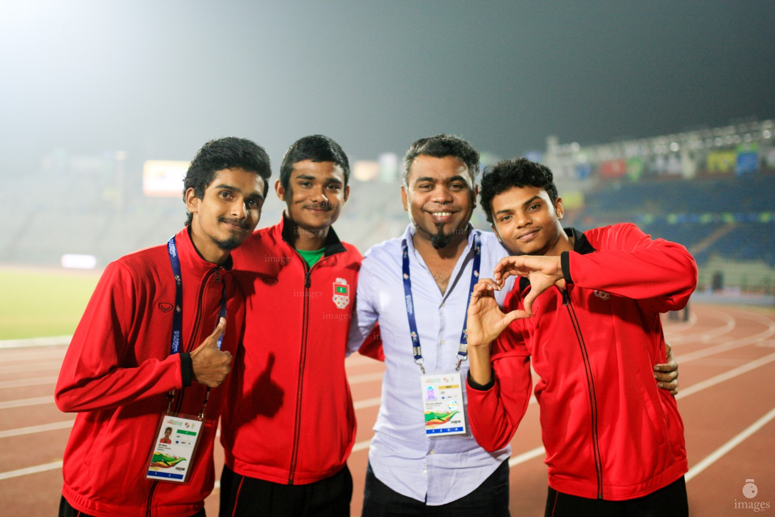 Hassan Saaid wins Silver medal in the 200m finals in the South Asian Games in Guwahati, India, Thursday, February. 11, 2016. (Images.mv Photo/ Mohamed Ahsan).