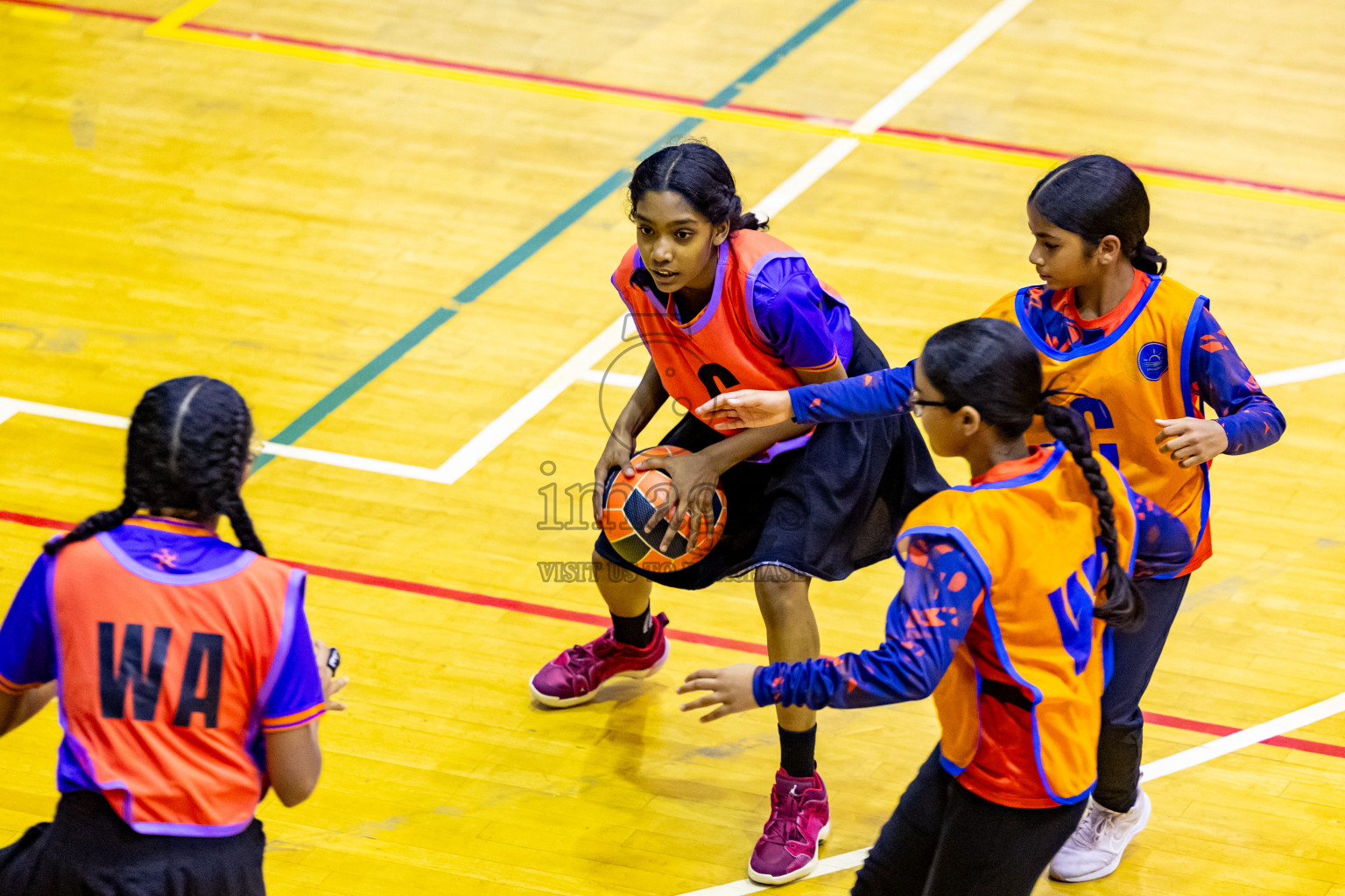 Day 11 of 25th Inter-School Netball Tournament was held in Social Center at Male', Maldives on Wednesday, 21st August 2024. Photos: Nausham Waheed / images.mv