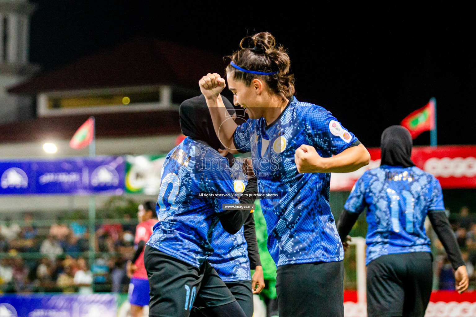 MPL vs Police Club in the Semi Finals of 18/30 Women's Futsal Fiesta 2021 held in Hulhumale, Maldives on 14th December 2021. Photos: Shuu Abdul Sattar / images.mv