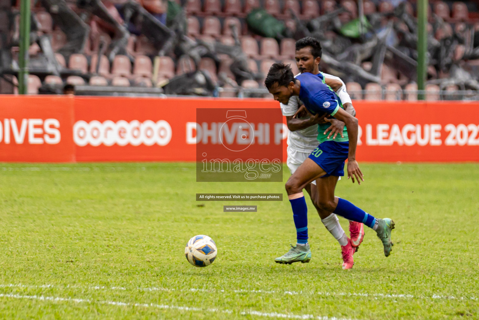 Super United Sports vs Green Streets in Ooredoo Dhivehi Premier League 2021/22 on 06 July 2022, held in National Football Stadium, Male', Maldives