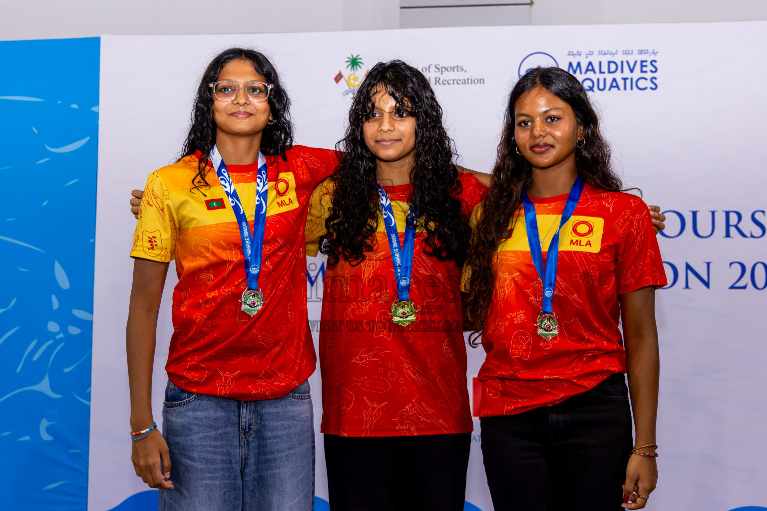 Closing Ceremony of 1st National Short Course Swimming Competition held in Hulhumale', Maldives on Thursday, 19th June 2025. Photos: Nausham Waheed / images.mv