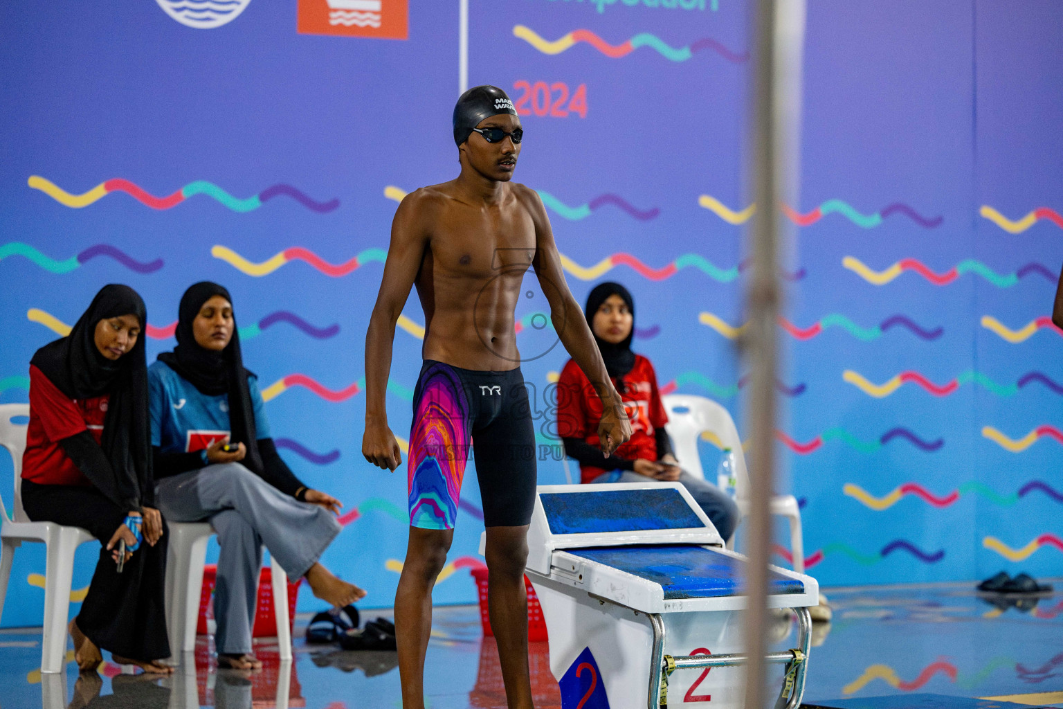 Day 4 of National Swimming Competition 2024 held in Hulhumale', Maldives on Monday, 16th December 2024. 
Photos: Hassan Simah / images.mv