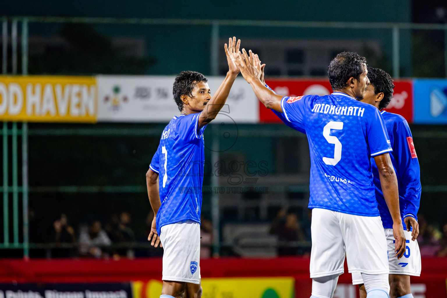 ADh Mahibadhoo vs ADh Omadhoo in Day 15 of Golden Futsal Challenge 2025 was held on Sunday, 19th January 2025, in Hulhumale', Maldives. Photos: Nausham Waheed / images.mv