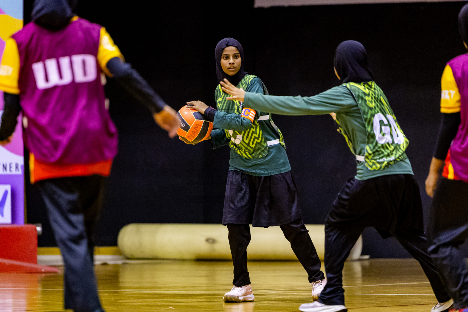 Day 7 of 25th Inter-School Netball Tournament was held in Social Center at Male', Maldives on Saturday, 17th August 2024. Photos: Nausham Waheed / images.mv