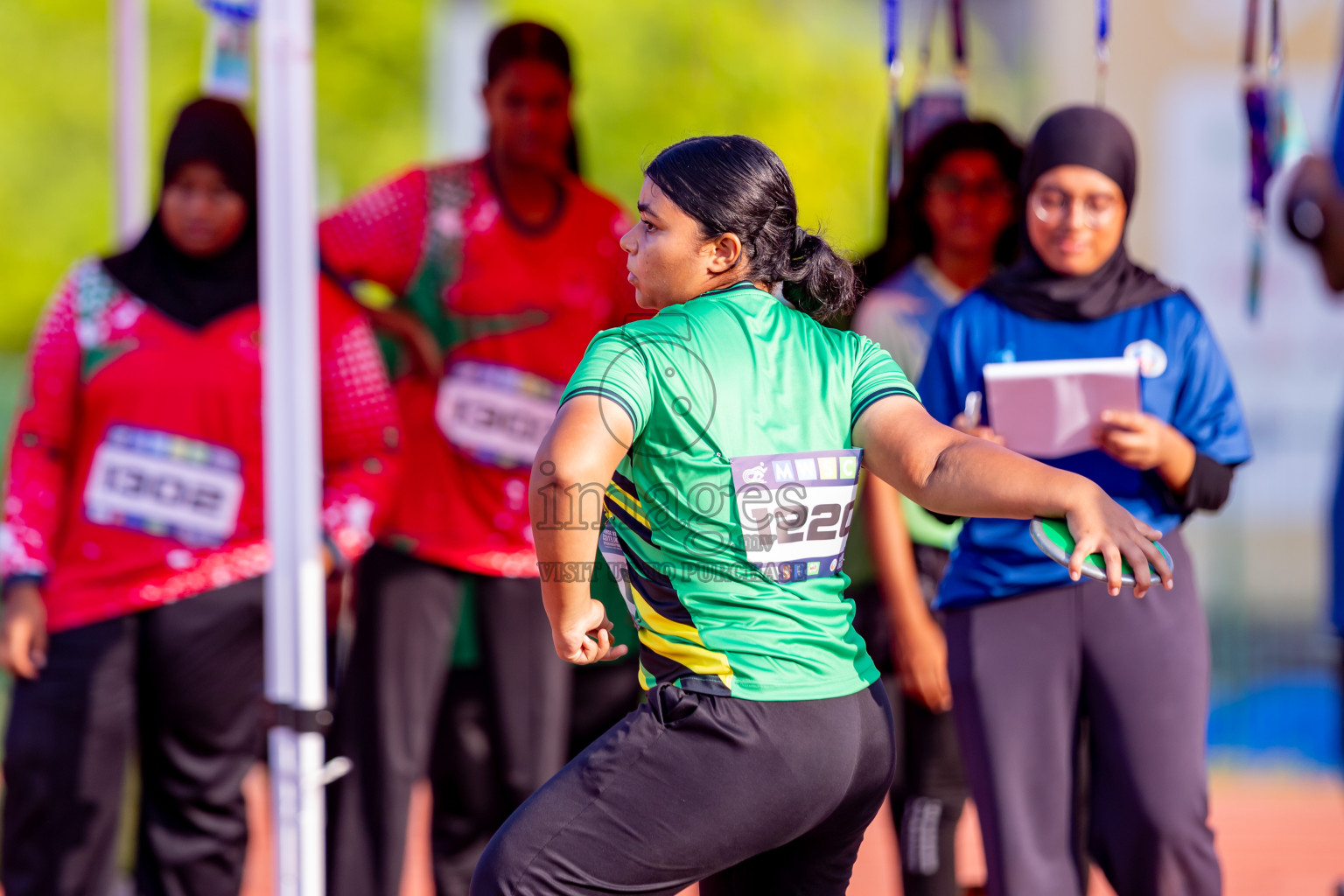 Day 6 of MWSC Interschool Athletics Championships 2024 held in Hulhumale Running Track, Hulhumale, Maldives on Thursday, 14th November 2024. Photos by: Nausham Waheed / Images.mv