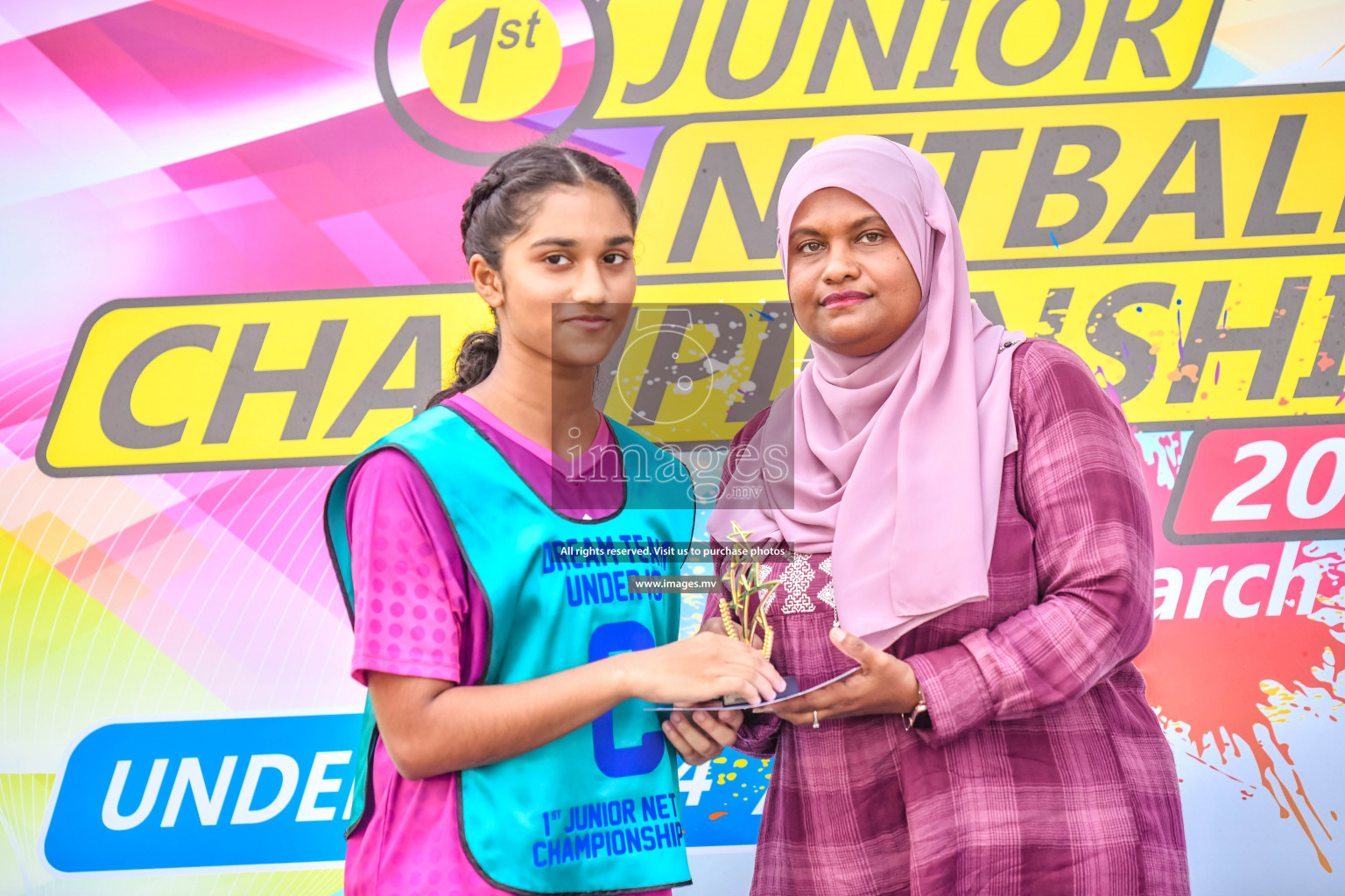 Final of Junior Netball Championship 2022 held in Male', Maldives on 19th March 2022. Photos by Nausham Waheed