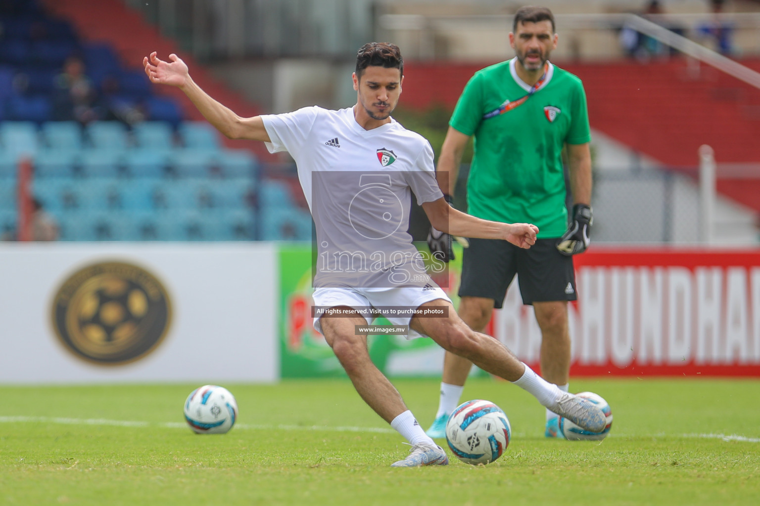 Kuwait vs Bangladesh in the Semi-final of SAFF Championship 2023 held in Sree Kanteerava Stadium, Bengaluru, India, on Saturday, 1st July 2023. Photos: Nausham Waheed, Hassan Simah / images.mv