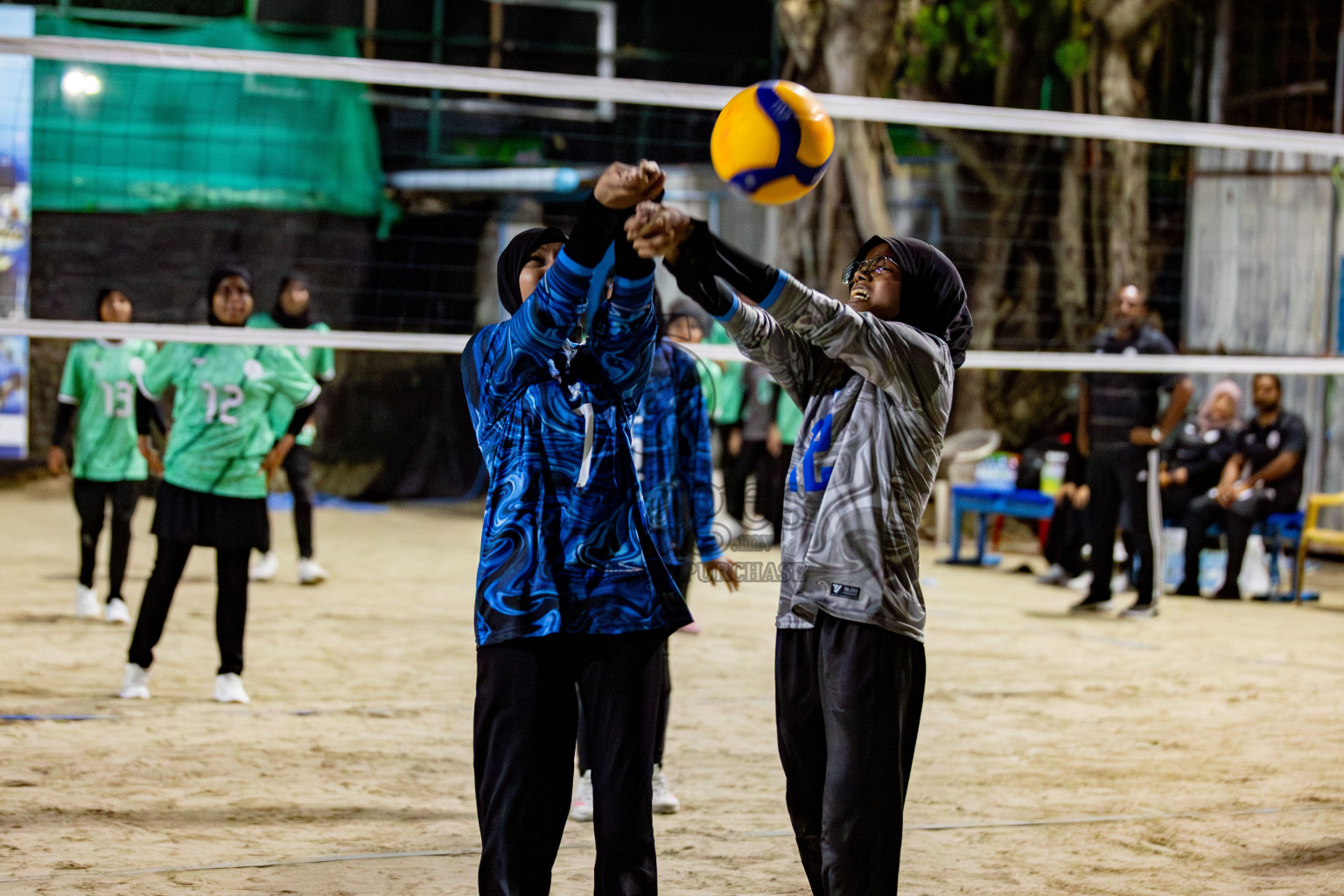 U19 Male and Atoll Girl's Finals in Day 9 of Interschool Volleyball Tournament 2024 was held in ABC Court at Male', Maldives on Saturday, 30th November 2024. Photos: Hassan Simah / images.mv