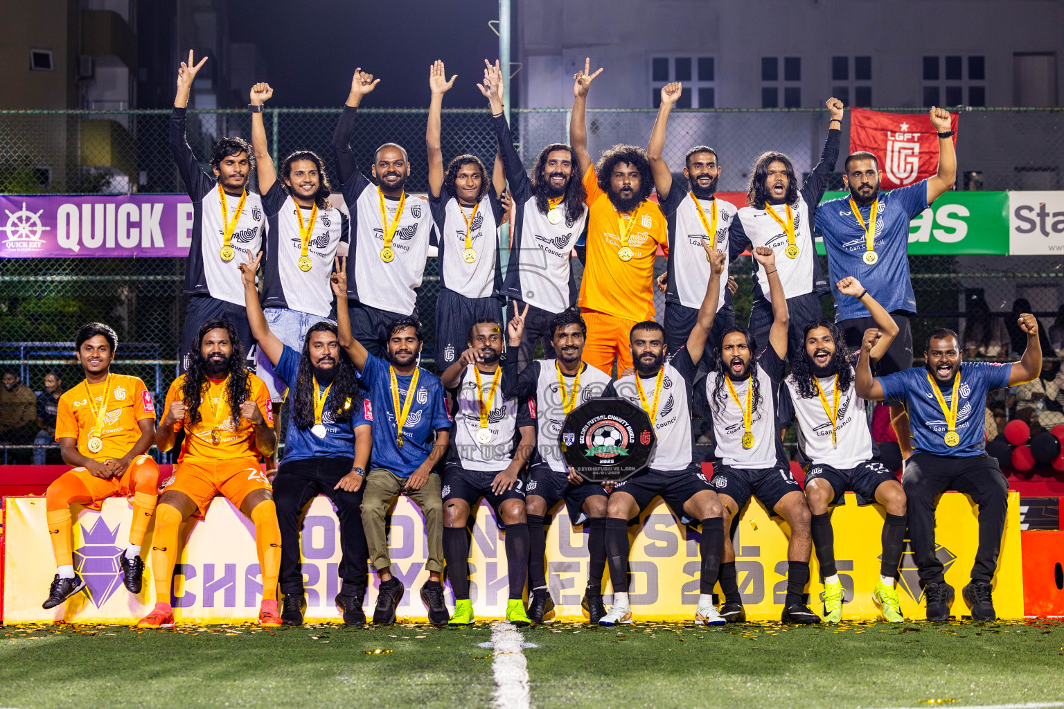Opening of Golden Futsal Challenge 2025 with Charity Shield Match between L.Gan vs B.Eydhafushi was held on Saturday, 4th January 2025, in Hulhumale', Maldives Photos: Nausham Waheed , Ismail Thoriq / images.mv