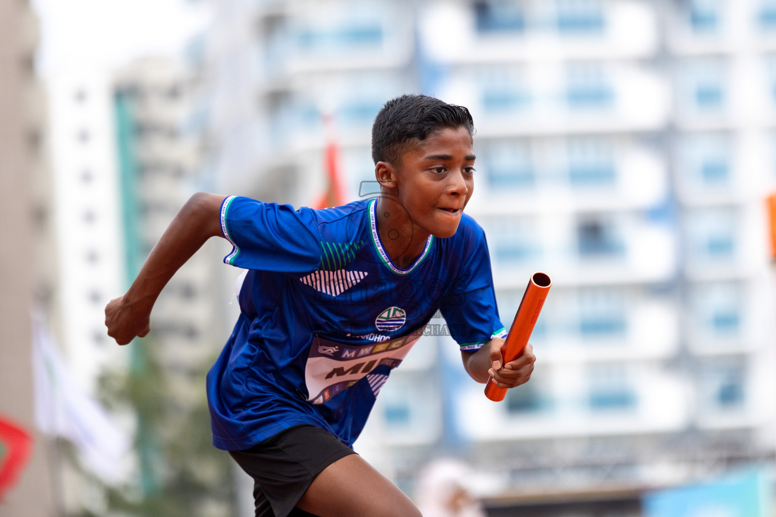 Day 6 of MWSC Interschool Athletics Championships 2024 held in Hulhumale Running Track, Hulhumale, Maldives on Thursday, 14th November 2024. Photos by: Ismail Thoriq / Images.mv