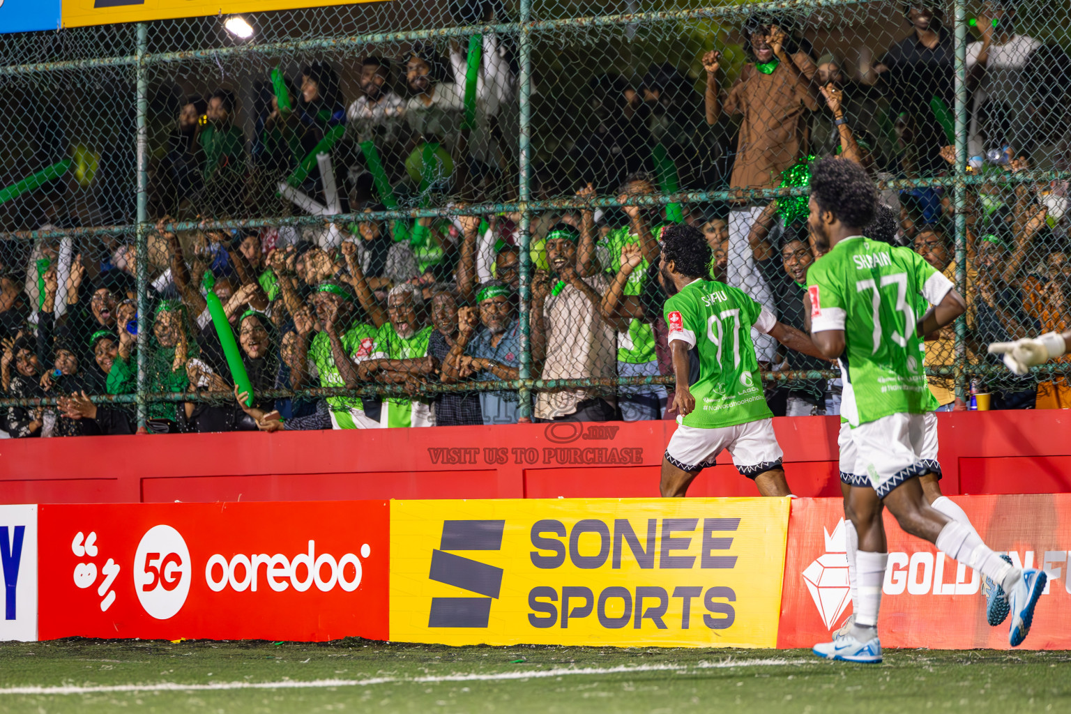 HDh Naivaadhoo vs HDh Neykurendhoo in Haa Dhaalu Atoll Finals Day 28 of Golden Futsal Challenge 2025 was held on Saturday , 1st February 2025, in Hulhumale', Maldives. Photos: Ismail Thoriq / images.mv