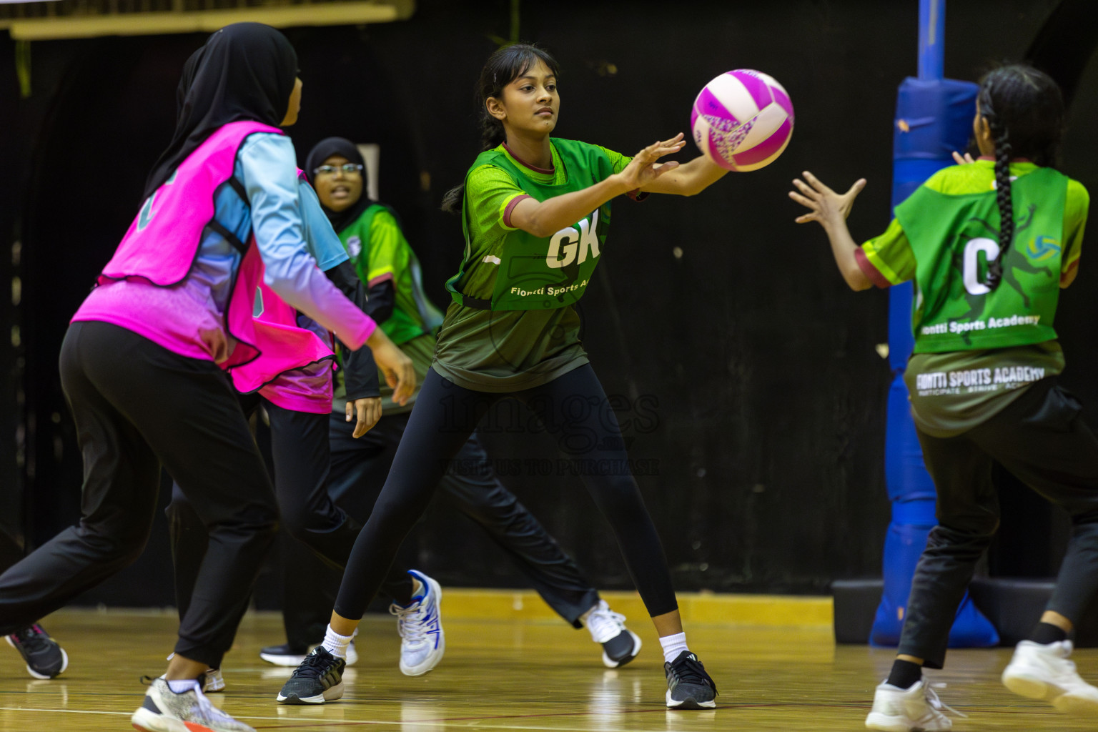 Young netter A vd Fionti sports academy in Day 3 of 3rd Netball Junior Championship, held at Social Center on Wednesday 22nd January 2025 . Photos: Shuu Abdul Sattar / images.mv