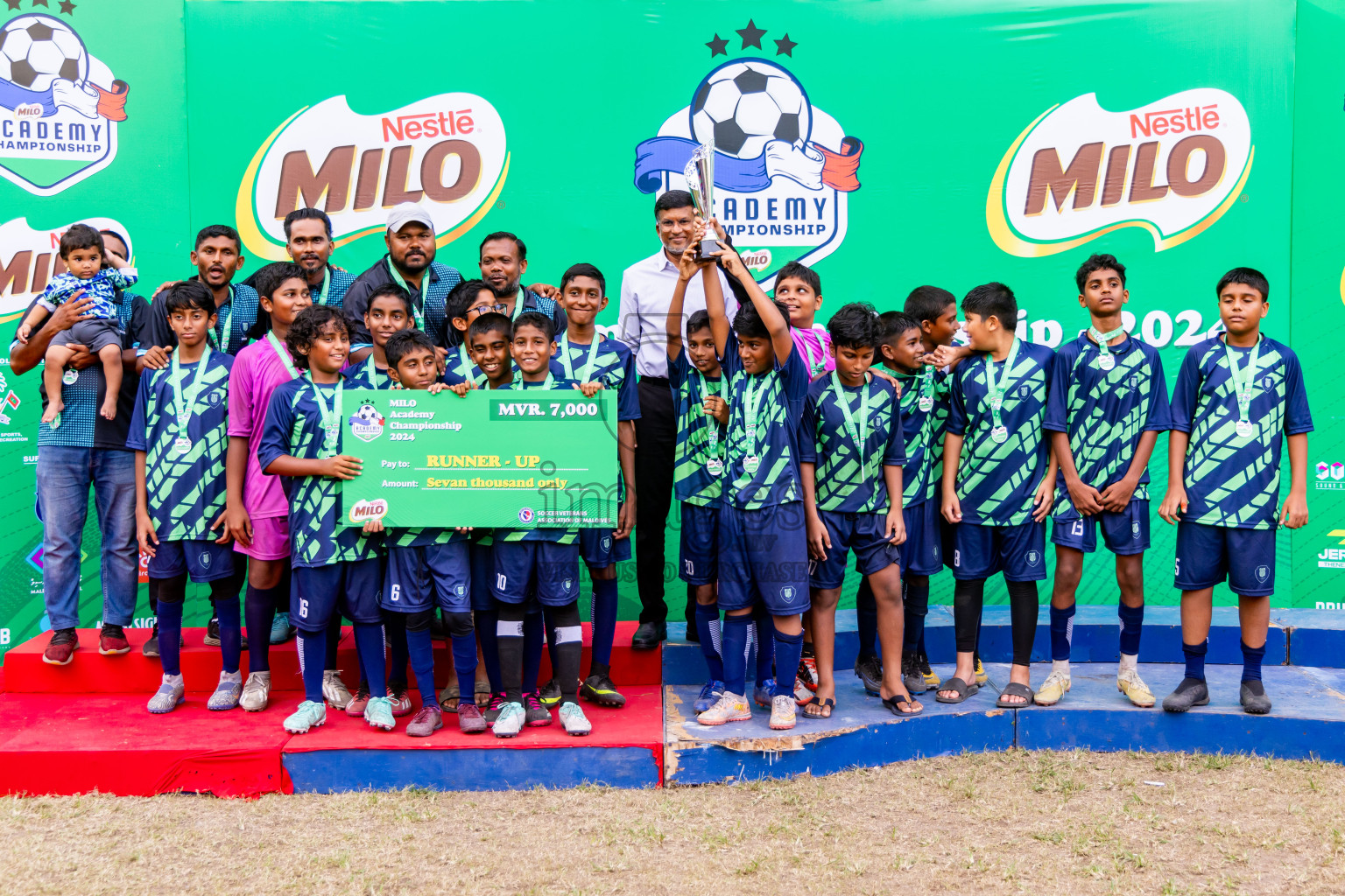 Day 4 of MILO Academy Championship 2024 - U12 was held at Henveiru Grounds in Male', Maldives on Sunday, 7th July 2024. Photos: Nausham Waheed / images.mv