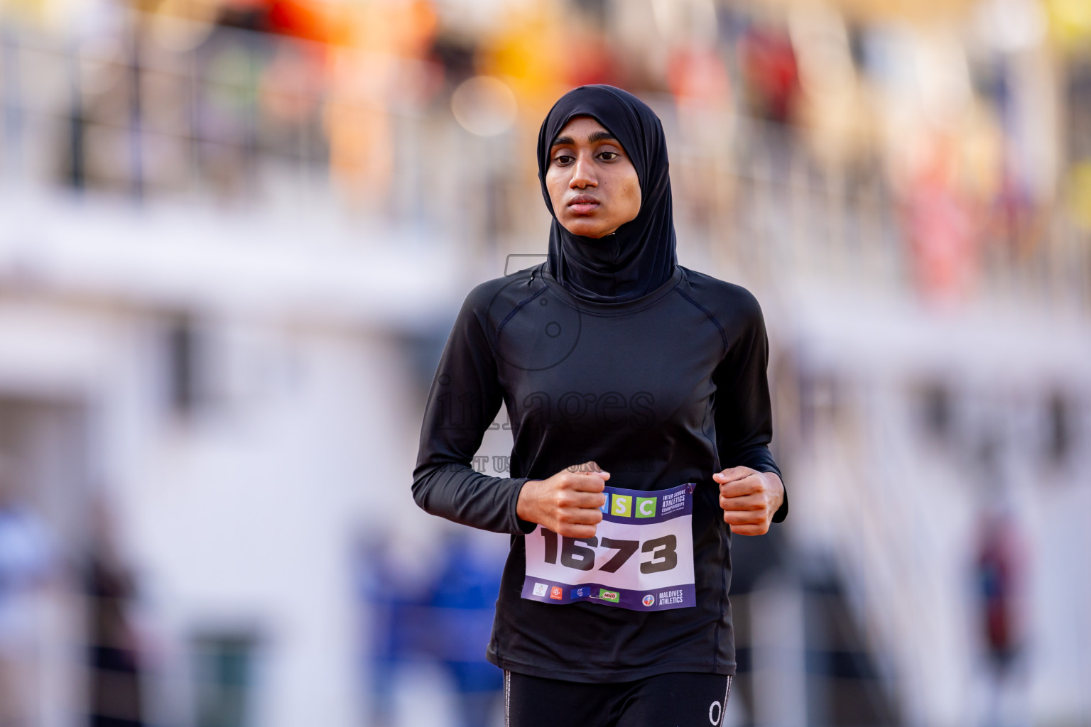 Day 6 of MWSC Interschool Athletics Championships 2024 held in Hulhumale Running Track, Hulhumale, Maldives on Thursday, 14th November 2024. Photos by: Nausham Waheed / Images.mv