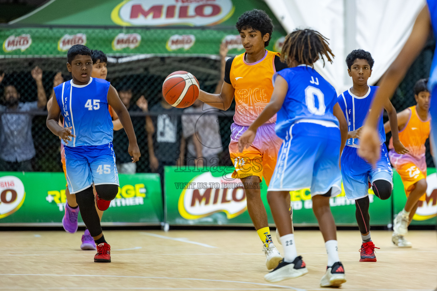 Milo 5 x 5 Junior Challenge 2025 - Basketball tournament held in Basketball Training Center, Male', Maldives on Thursday, 09th October 2025. 
Photo by: Hassan Simah / Images.mv