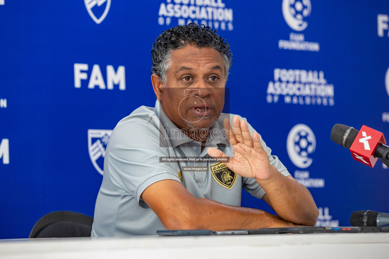 Charity Shield 2023 Pre Match Press Conference held in National Football Stadium, Male', Maldives Photos: Nausham Waheed / Images.mv