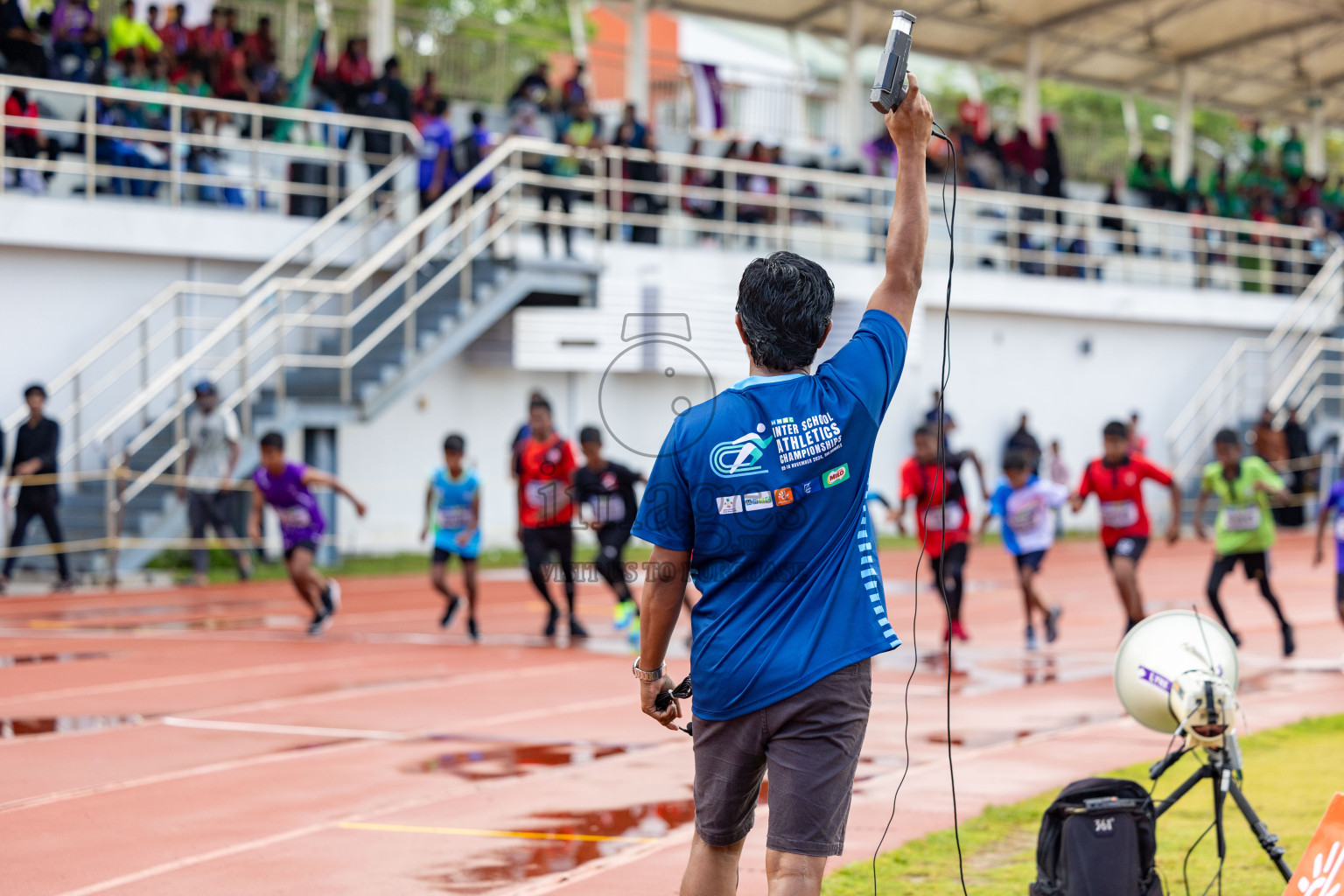 Day 1 of MWSC Interschool Athletics Championships 2024 held in Hulhumale Running Track, Hulhumale, Maldives on Saturday, 9th November 2024. 
Photos by: Ismail Thoriq, Hassan Simah / Images.mv