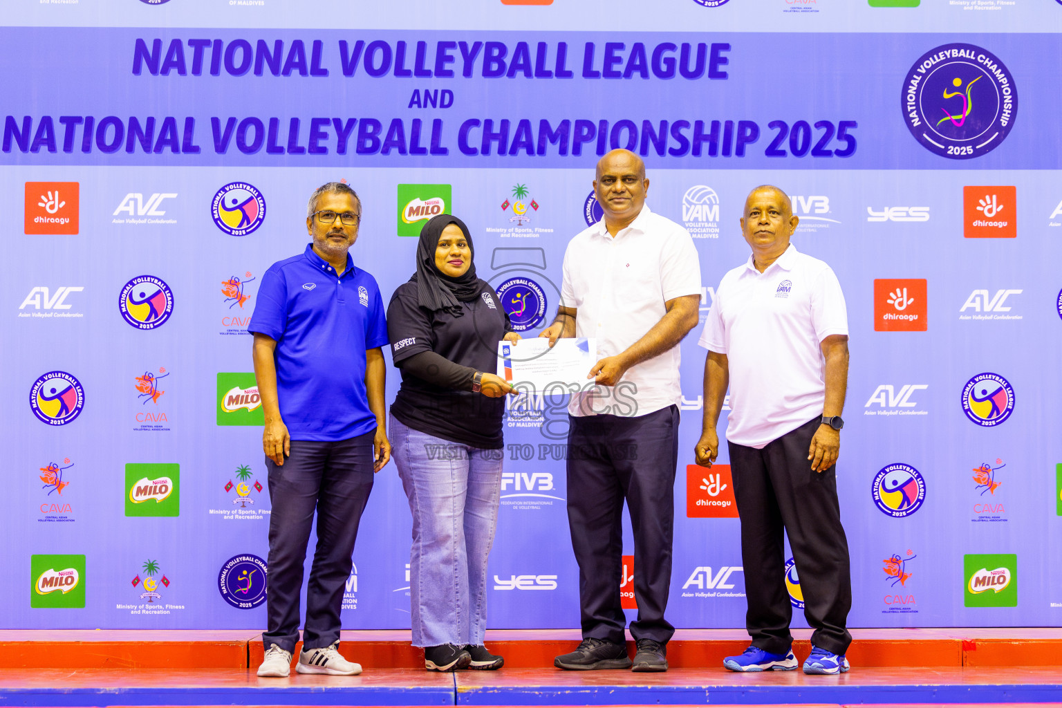 Police Club vs Club Wamco in the Final of Women's Division of National Volleyball Championship 2025 held in Male', Maldives on Sunday, 4th May 2025 at Social Center Indoor Hall Photos By: Nausham Waheed / images.mv