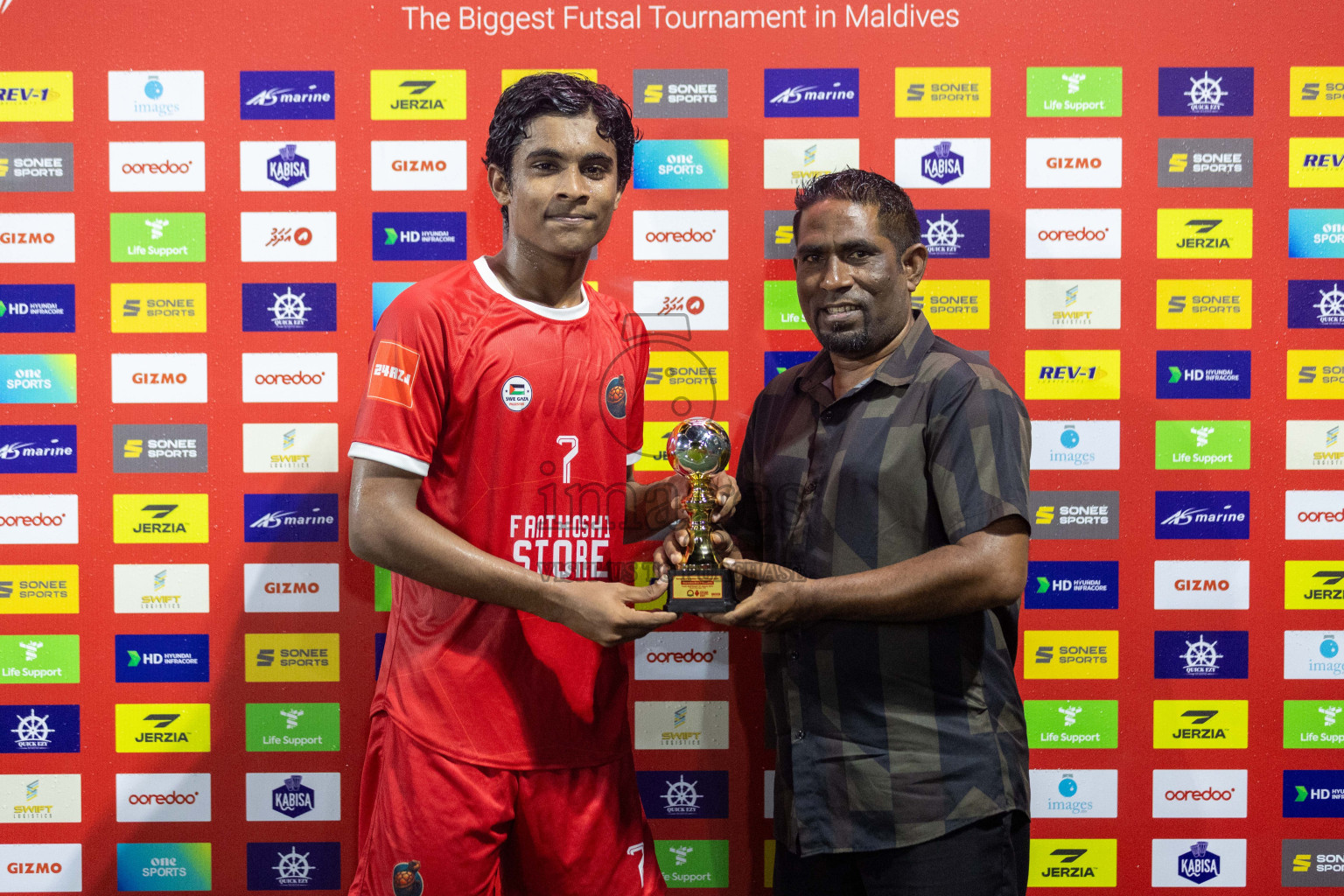 F Dharanboodhoo vs F Nilandhoo in Day 17 of Golden Futsal Challenge 2024 was held on Wednesday, 31st January 2024, in Hulhumale', Maldives Photos: Nausham Waheed / images.mv