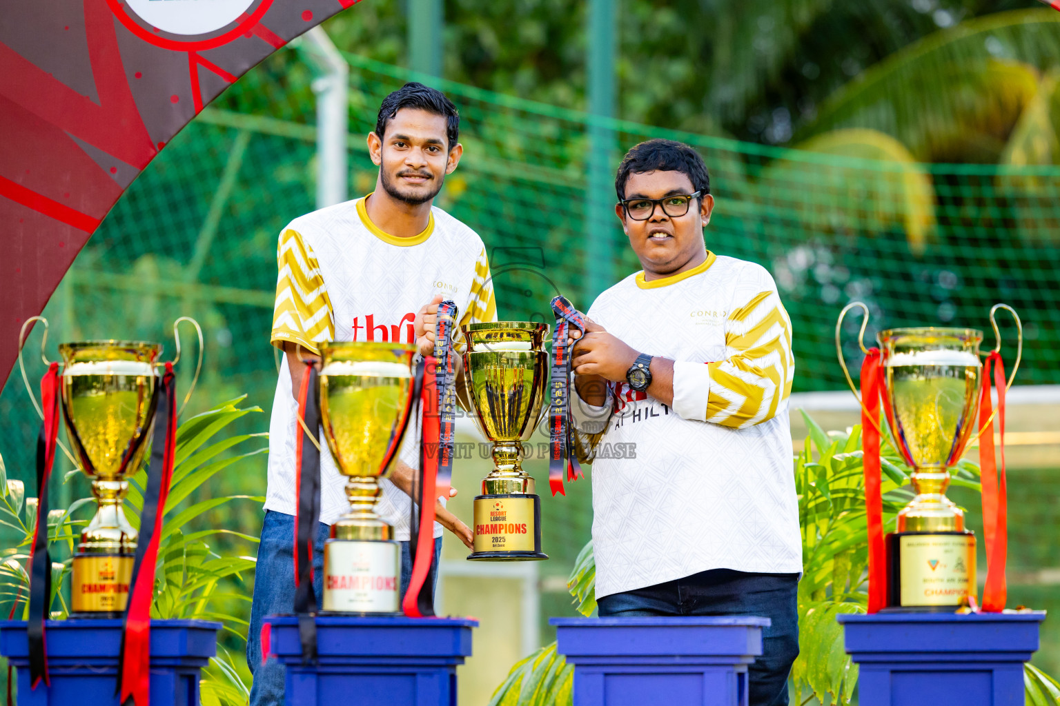 Barcelo vs Conrad in the Final of Resort League 2025 (Ari Zone) was held on Sunday, 28th June 2025 in Conrad Maldives Rangali Island, Alif Dhaalu Atoll, Maldives. Photos: Nausham Waheed / images.mv