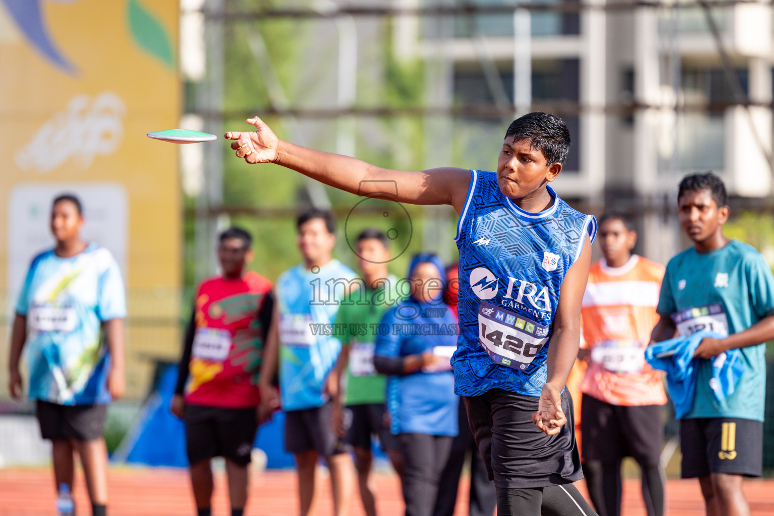 Day 1 of MWSC Interschool Athletics Championships 2024 held in Hulhumale Running Track, Hulhumale, Maldives on Saturday, 9th November 2024. 
Photos by: Ismail Thoriq, Hassan Simah / Images.mv