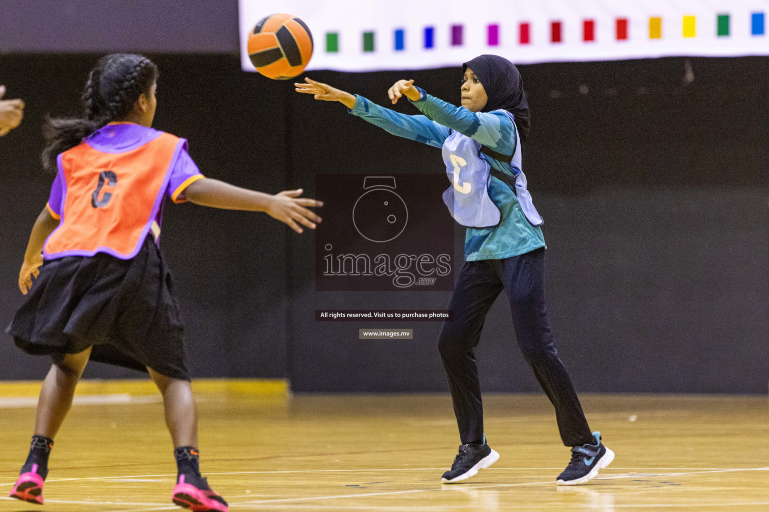 Day3 of 24th Interschool Netball Tournament 2023 was held in Social Center, Male', Maldives on 29th October 2023. Photos: Nausham Waheed, Mohamed Mahfooz Moosa / images.mv