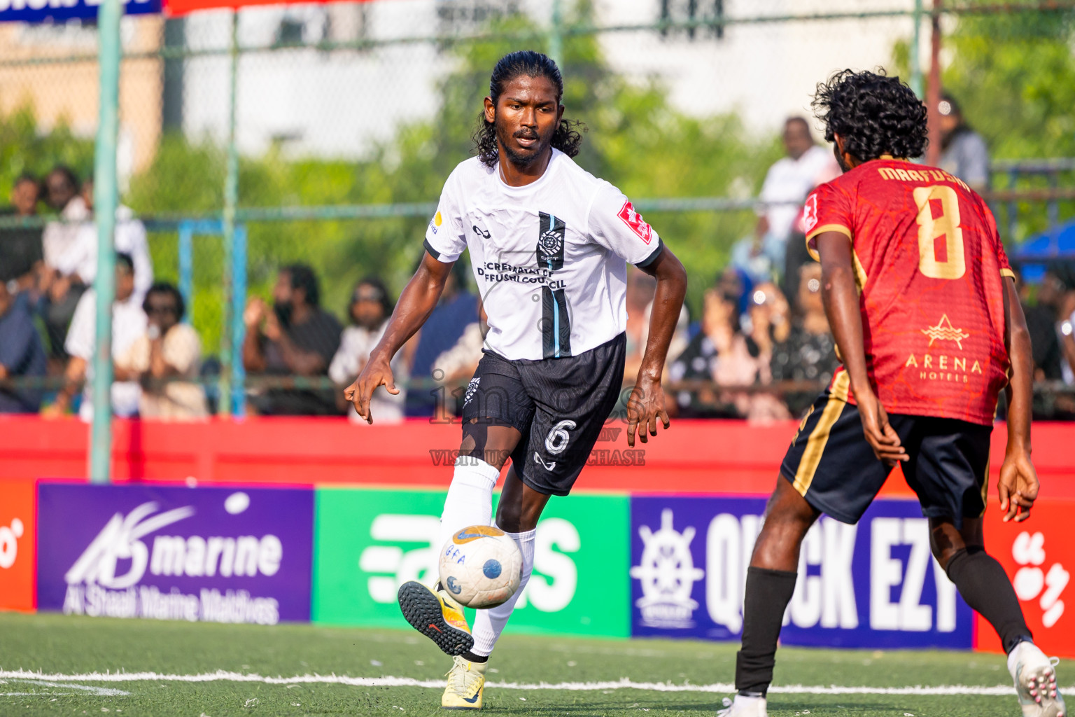 K Dhiffushi vs K Maafushi in Day 15 of Golden Futsal Challenge 2025 was held on Sunday, 19th January 2025, in Hulhumale', Maldives. Photos: Nausham Waheed / images.mv