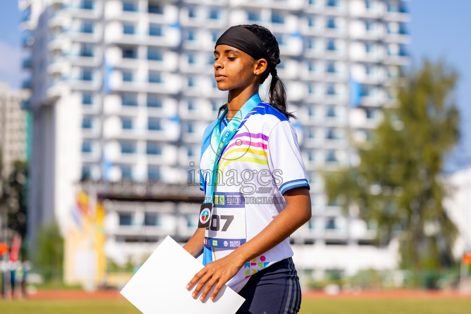 Day 3 of MWSC Interschool Athletics Championships 2024 held in Hulhumale Running Track, Hulhumale, Maldives on Monday, 11th November 2024. Photos by: Nausham Waheed / Images.mv