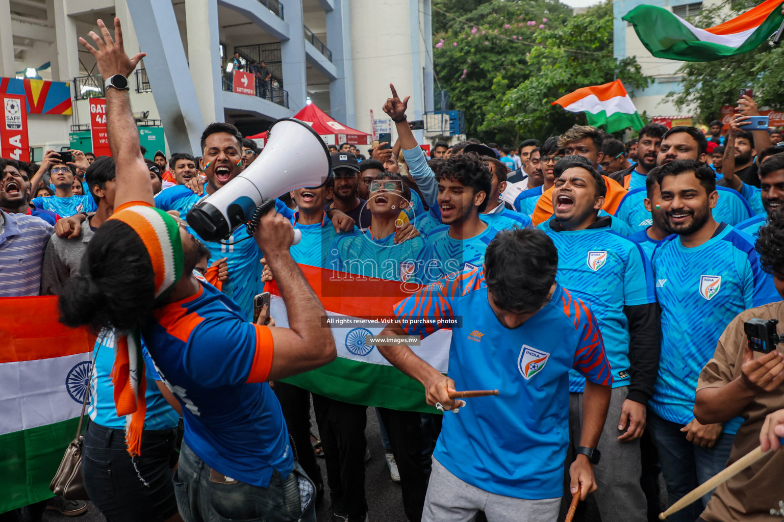 Kuwait vs India in the Final of SAFF Championship 2023 held in Sree Kanteerava Stadium, Bengaluru, India, on Tuesday, 4th July 2023. Photos: Nausham Waheed / images.mv