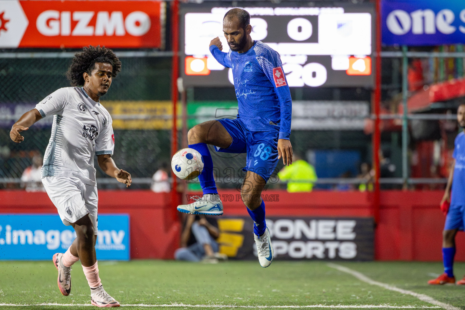 Sh Bilehfehi vs Sh Lhaimagu in Day 11 of Golden Futsal Challenge 2025 was held on Wednesday, 15th January 2025, in Hulhumale', Maldives Photos: Mohamed Mahfooz Moosa / images.mv