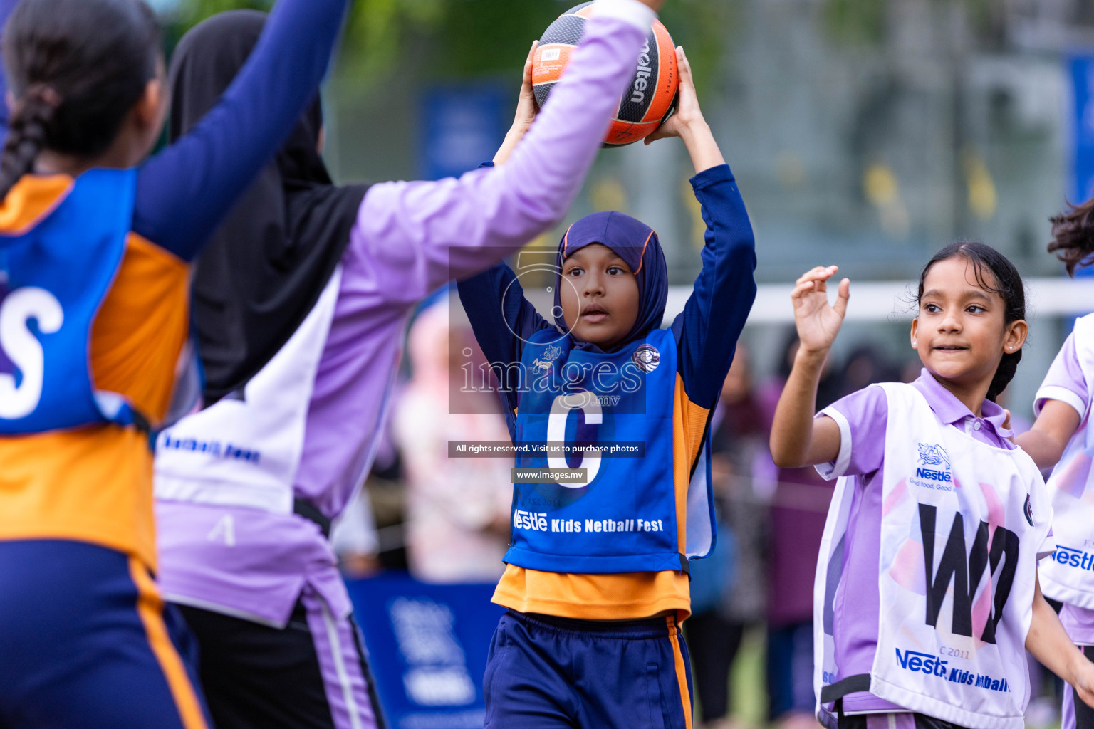 Day 2 of Nestle' Kids Netball Fiesta 2023 held in Henveyru Stadium, Male', Maldives on Thursday, 1st December 2023. Photos by Nausham Waheed / Images.mv