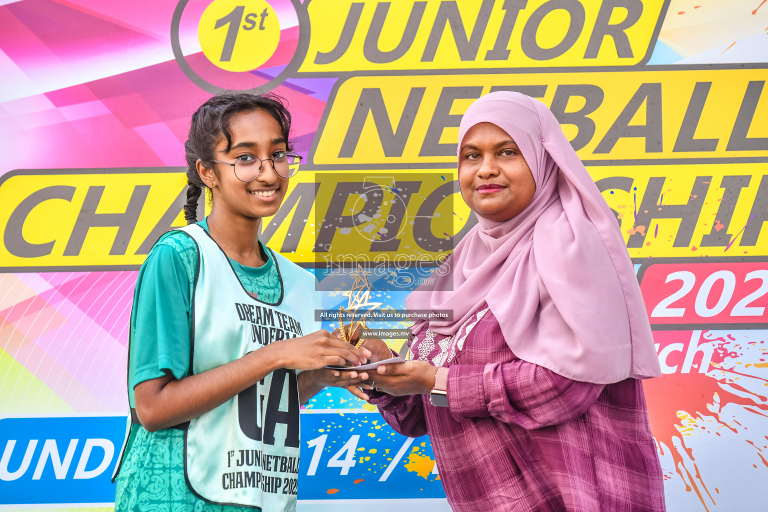 Final of Junior Netball Championship 2022 held in Male', Maldives on 19th March 2022. Photos by Nausham Waheed