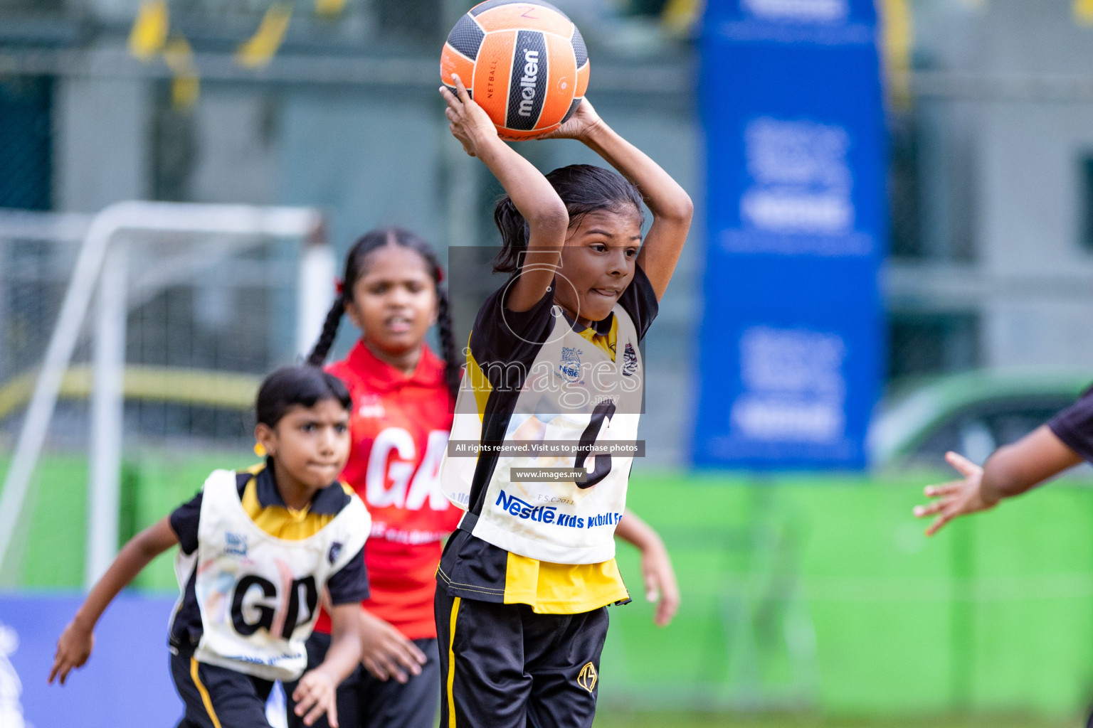 Day 1 of Nestle' Kids Netball Fiesta 2023 held in Henveyru Stadium, Male', Maldives on Thursday, 30th November 2023. Photos by Nausham Waheed / Images.mv