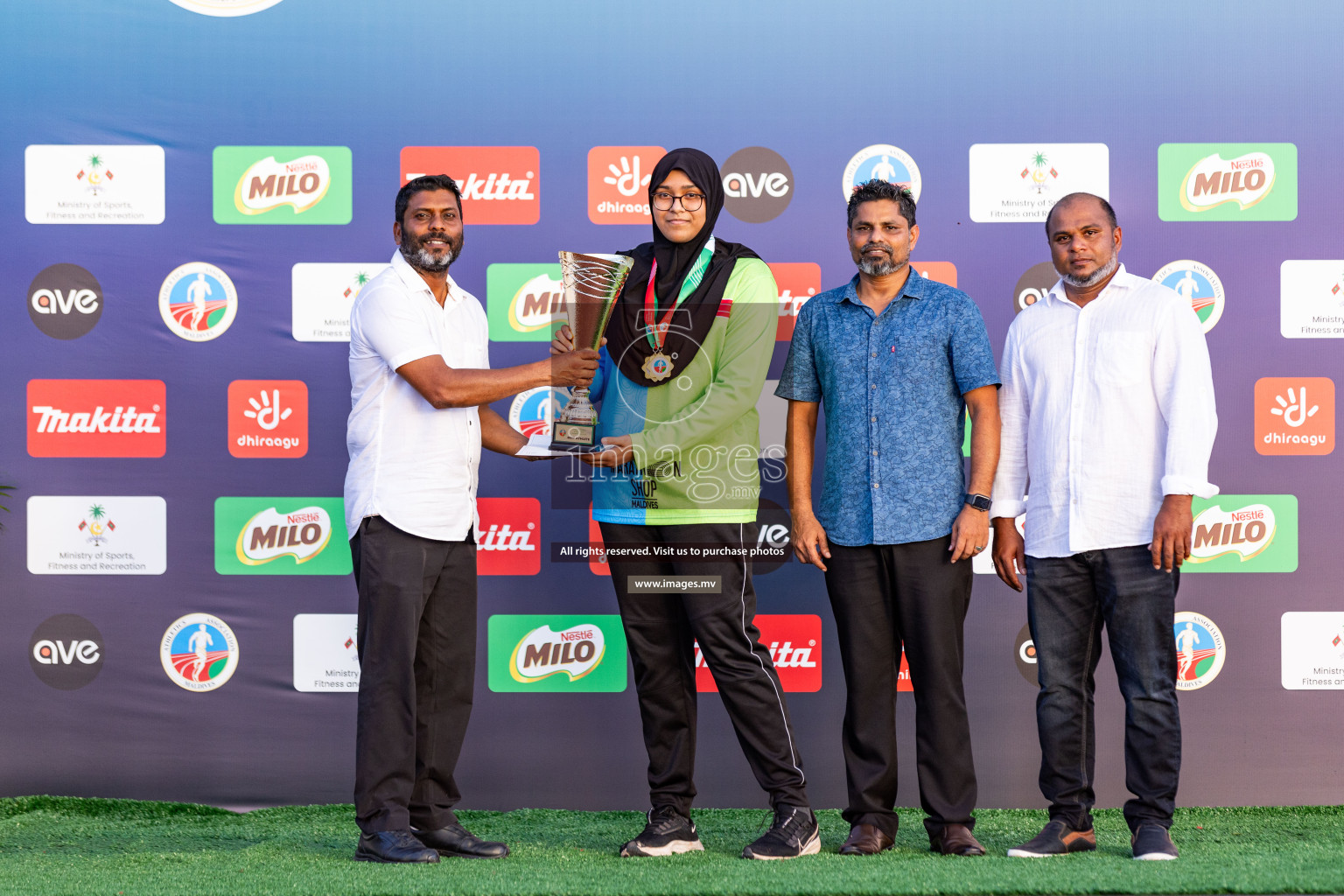 Day 3 of National Athletics Championship 2023 was held in Ekuveni Track at Male', Maldives on Saturday, 25th November 2023. Photos: Nausham Waheed / images.mv