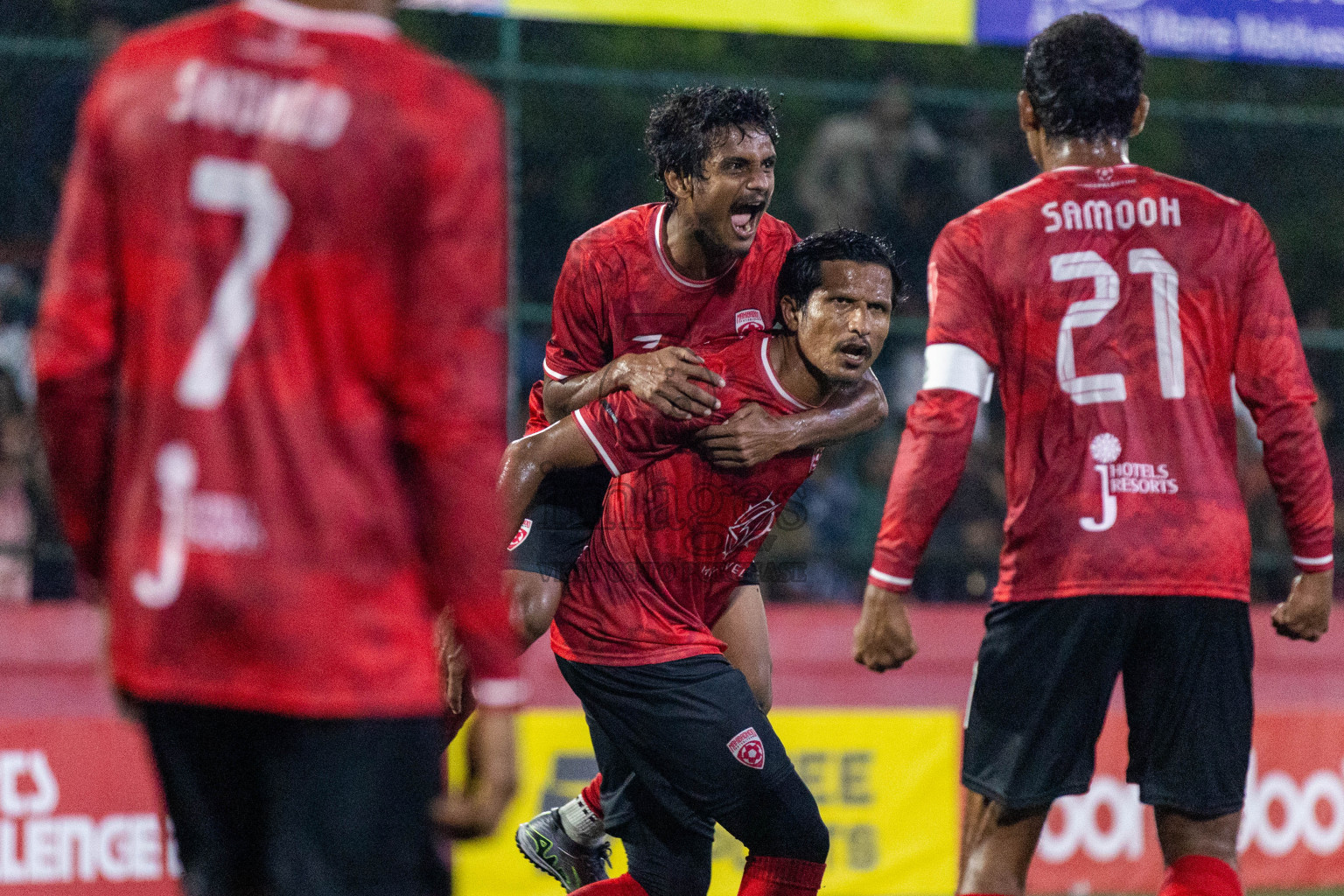 ADh Mahibadhoo vs ADh Dhangethi in Day 16 of Golden Futsal Challenge 2024 was held on Tuesday, 30th January 2024, in Hulhumale', Maldives Photos: Nausham Waheed / images.mv