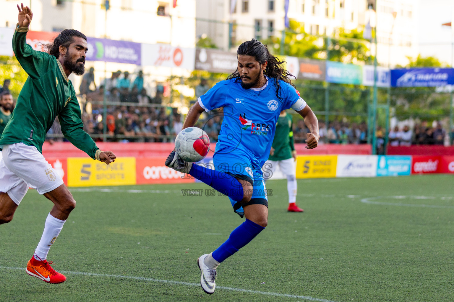 Th.Veymandoo vs Th.Thimarafushi in Day 6 of Golden Futsal Challenge 2024 was held on Saturday, 20th January 2024, in Hulhumale', Maldives 
Photos: Hassan Simah / images.mv