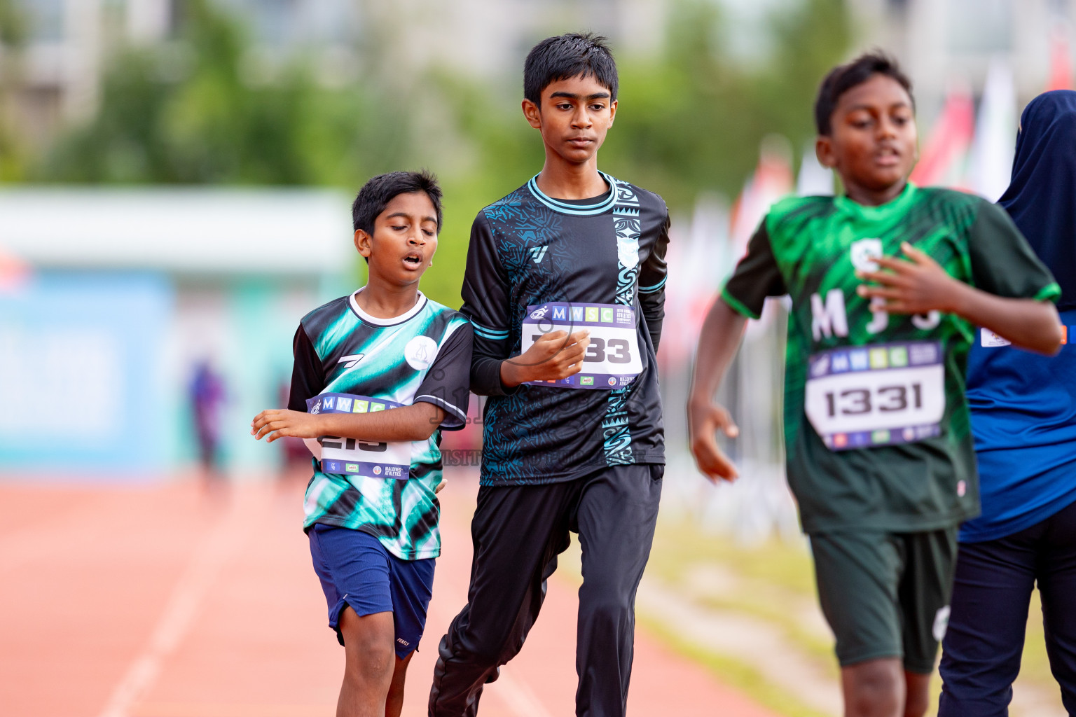 Day 3 of MWSC Interschool Athletics Championships 2024 held in Hulhumale Running Track, Hulhumale, Maldives on Monday, 11th November 2024. 
Photos by: Hassan Simah / Images.mv