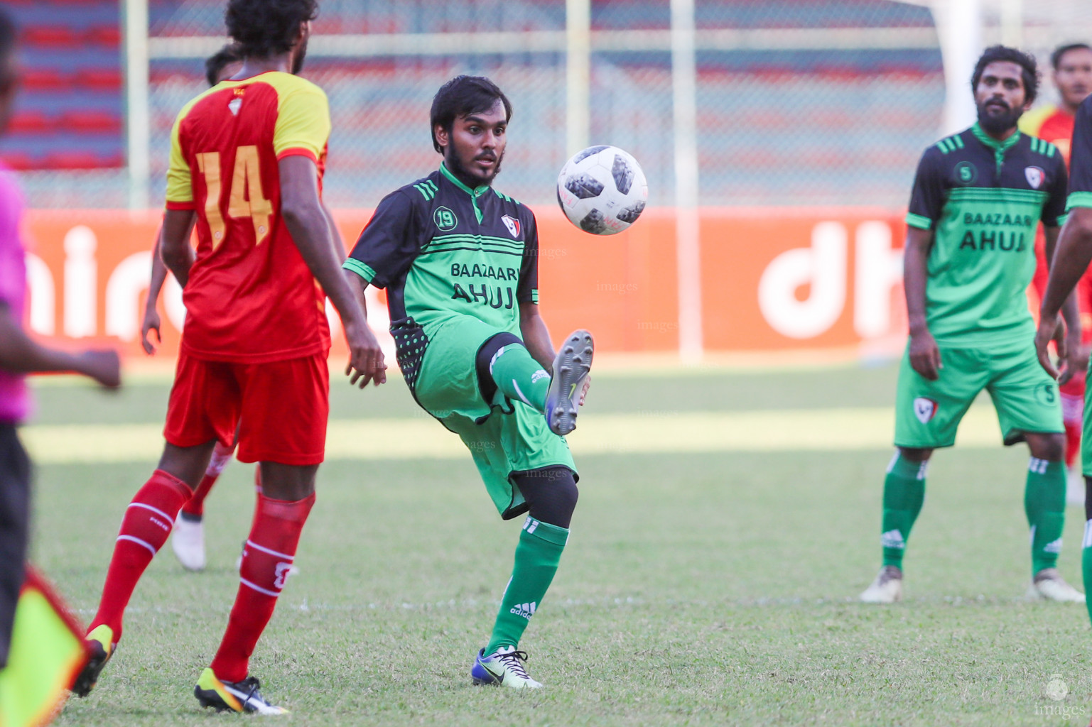 Victory Sports Club vs Thimarafushi in Dhiraagu Dhivehi Premier League 2018 in Male, Maldives, Thursday October 18, 2018. (Images.mv Photo/Suadh Abdul Sattar)