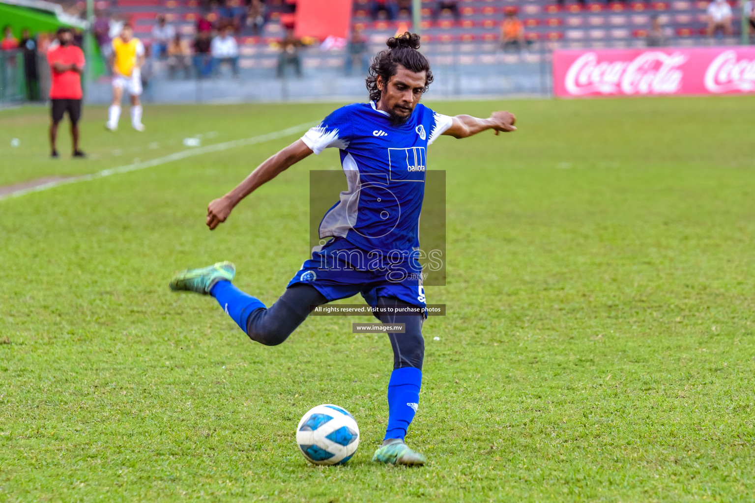 Buru Sports Club vs New Radiant Sports Club in the 2nd Division 2022 on 14th Aug 2022, held in National Football Stadium, Male', Maldives Photos: Nausham Waheed / Images.mv