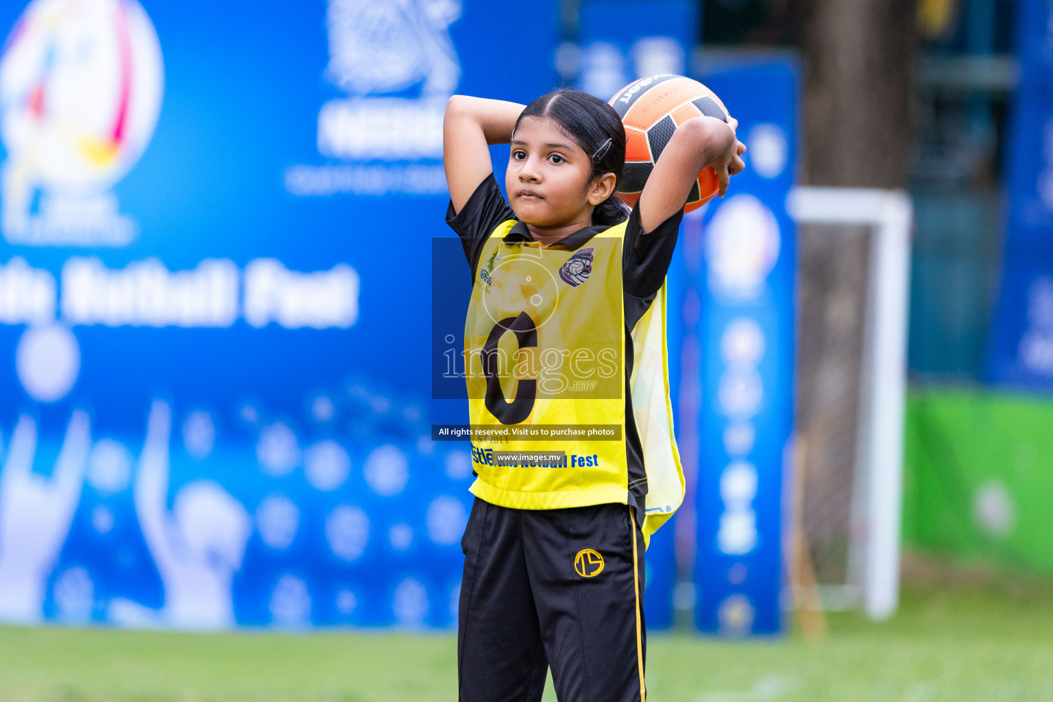 Day 2 of Nestle' Kids Netball Fiesta 2023 held in Henveyru Stadium, Male', Maldives on Thursday, 1st December 2023. Photos by Nausham Waheed / Images.mv