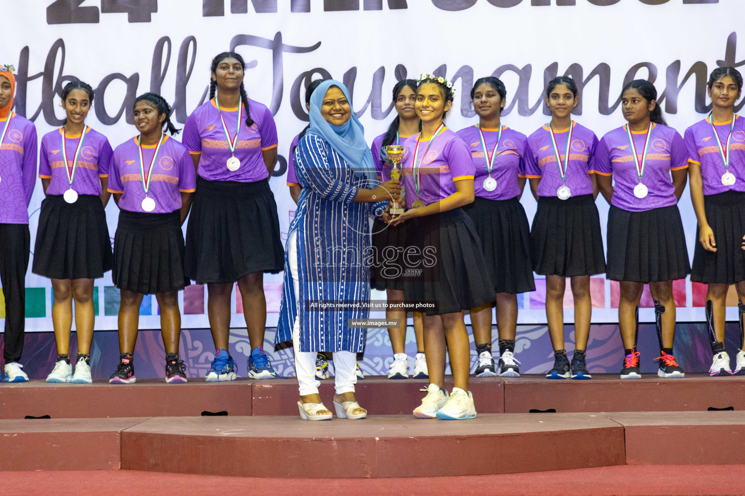 Final of 24th Interschool Netball Tournament 2023 was held in Social Center, Male', Maldives on 7th November 2023. Photos: Nausham Waheed / images.mv