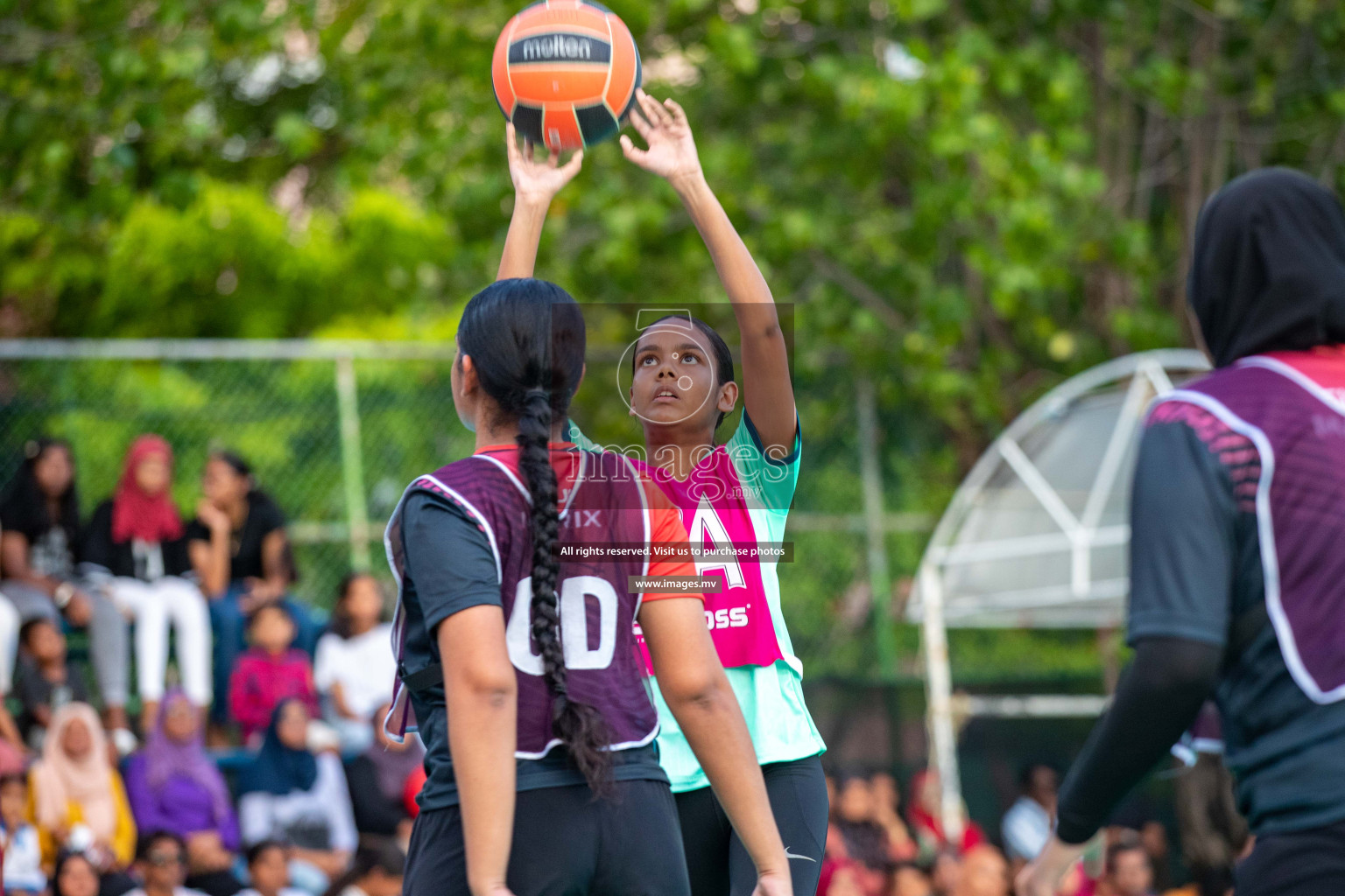 Day 6 of 20th Milo National Netball Tournament 2023, held in Synthetic Netball Court, Male', Maldives on 4th June 2023 Photos: Nausham Waheed/ Images.mv