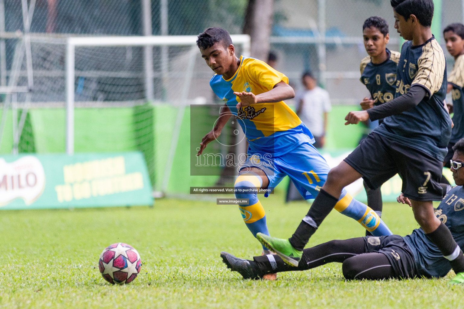 Day 1 of MILO Academy Championship 2023 (u14) was held in Henveyru Stadium Male', Maldives on 3rd November 2023. Photos: Nausham Waheed / images.mv