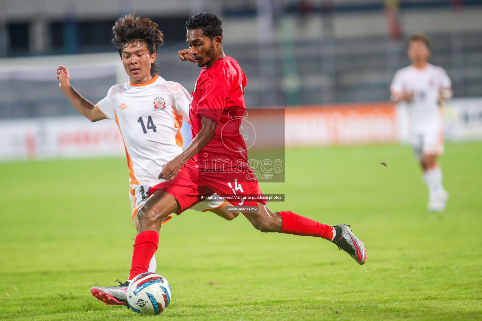 Maldives vs Bhutan in SAFF Championship 2023 held in Sree Kanteerava Stadium, Bengaluru, India, on Wednesday, 22nd June 2023. Photos: Nausham Waheed / images.mv