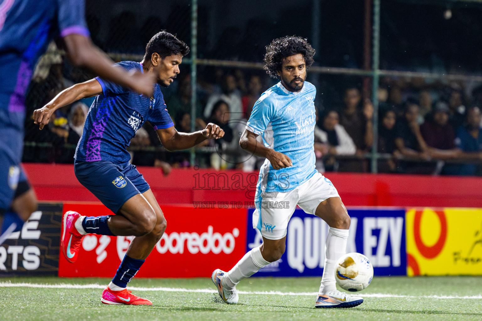 K Maafushi vs K Guraidhoo in Kaafu Atoll Semi Final in Day 24 of Golden Futsal Challenge 2025 was held on Tuesday , 28th January 2025, in Hulhumale', Maldives. Photos: Nausham Waheed / images.mv