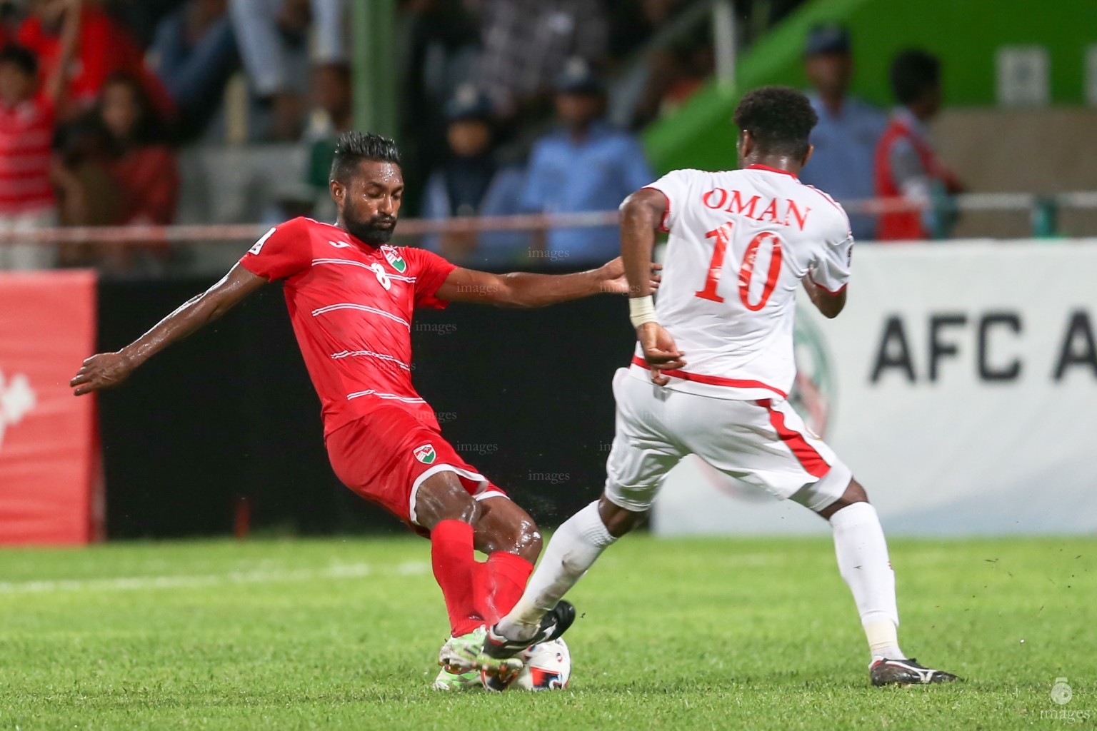 Asian Cup Qualifier between Maldives and Oman in National Stadium, on 10 October 2017 Male' Maldives. ( Images.mv Photo: Abdulla Abeedh )